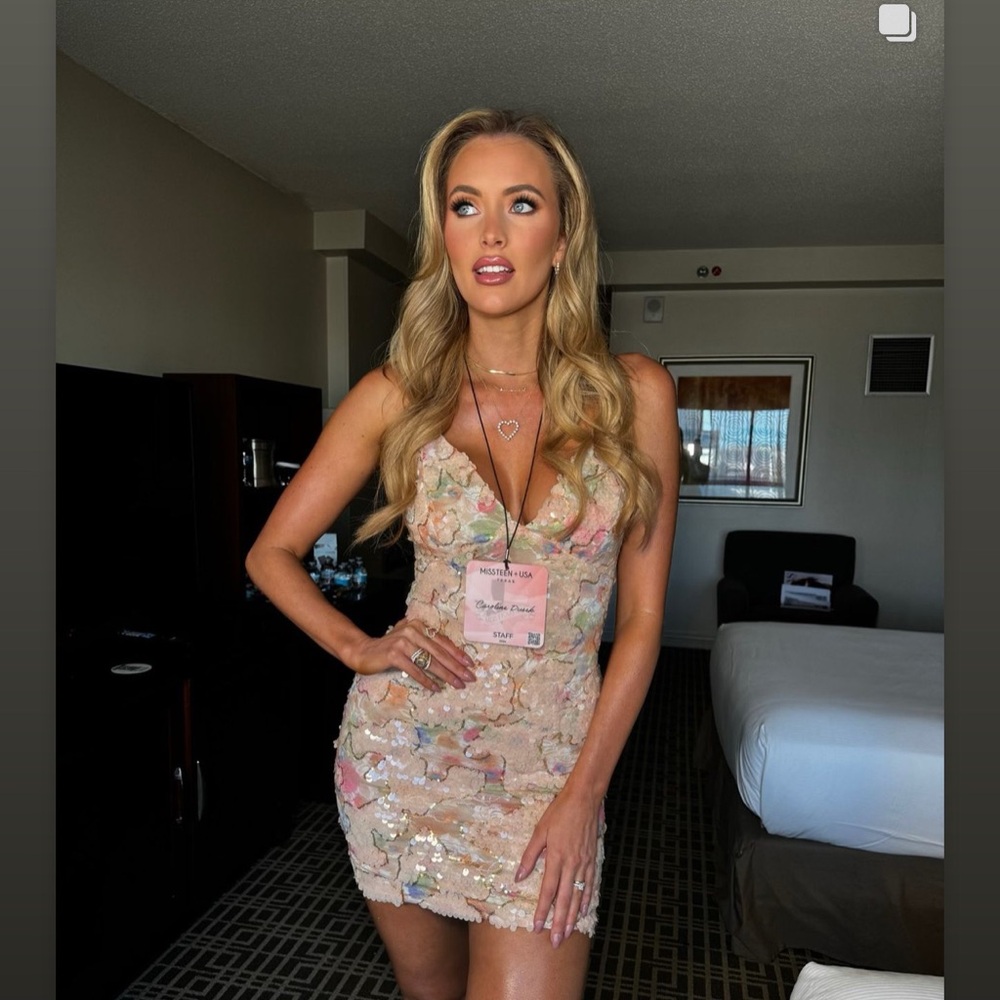 Floral Sequin Mini Dress